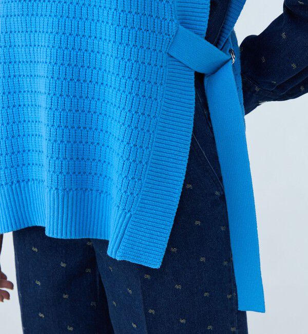 MACPHEE「ハイブリッドコットン クルーネックベスト」|ベスト・ジレ|