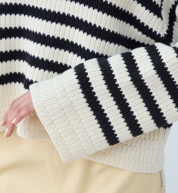 MACPHEE「ハイブリッドコットン ボートネックプルオーバー」|ニット・セーター|