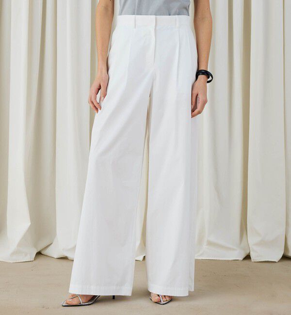 DES PRES「コットンストレッチポプリン　2タックワイドパンツ」|その他|