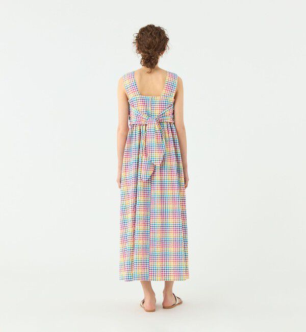 TOMORROWLAND collection「マルチギンガムチェック バックリボンワンピース」|ワンピース|