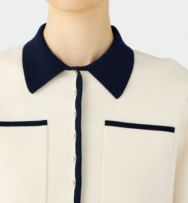 Ballsey「【WEB先行予約】パールコンビ シャツカーディガン」|ニット・セーター|
