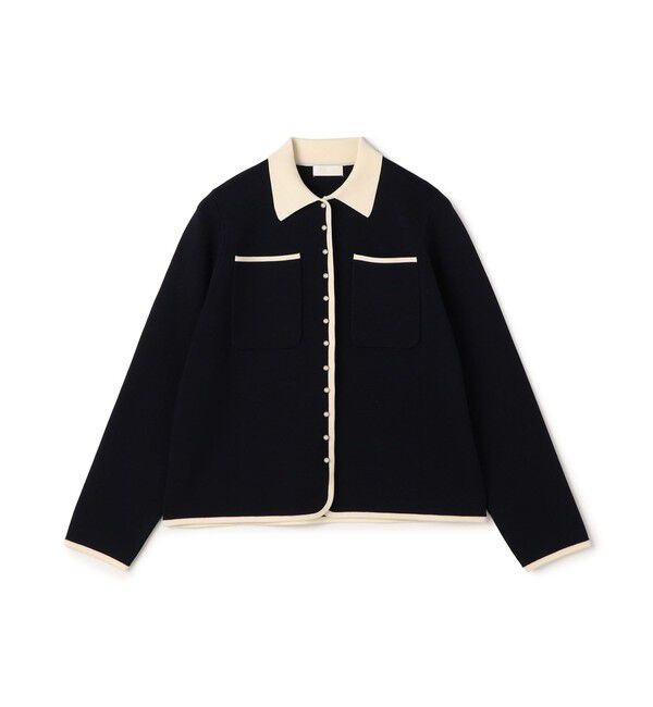Ballsey「【WEB先行予約】パールコンビ シャツカーディガン」|ニット・セーター|69 ネイビー