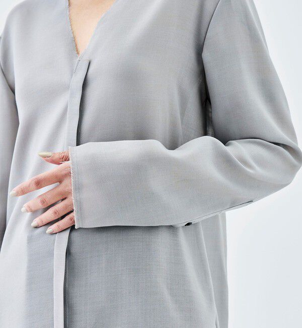 Edition「ウールビエラ Vネックシャツ」|シャツ・ブラウス|