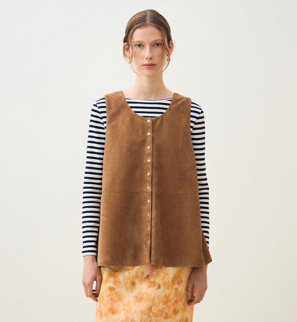 TOMORROWLAND collection「ゴートスエード 2-wayチュニックジレ」|ベスト・ジレ|