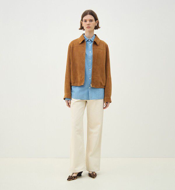 MACPHEE「シープスエード ジップアップブルゾン」|ブルゾン・スタジャン|