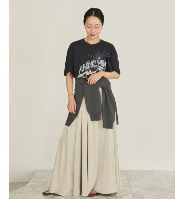 Plage「《予約》dull satin gather スカート」|スカート|