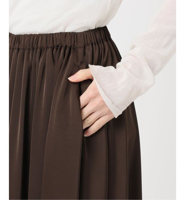 Plage「《予約》dull satin gather スカート」|スカート|