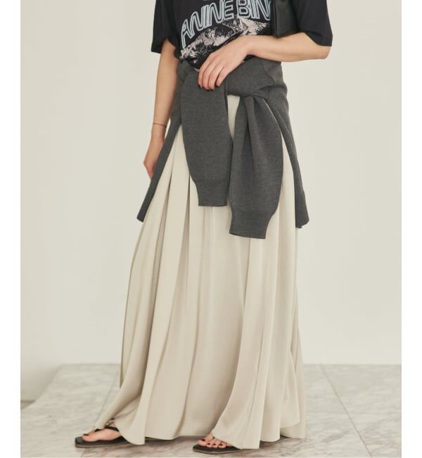 Plage「《予約》dull satin gather スカート」|スカート|