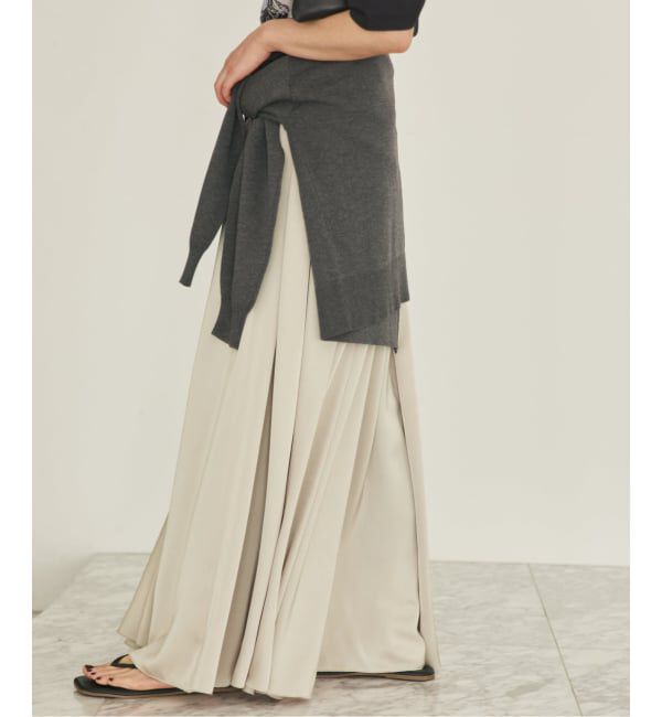 Plage「《予約》dull satin gather スカート」|スカート|