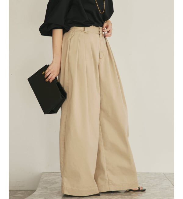 Plage「《追加予約》R&rsquo;IAM Super wide CHINO パンツ 2」|チノ|