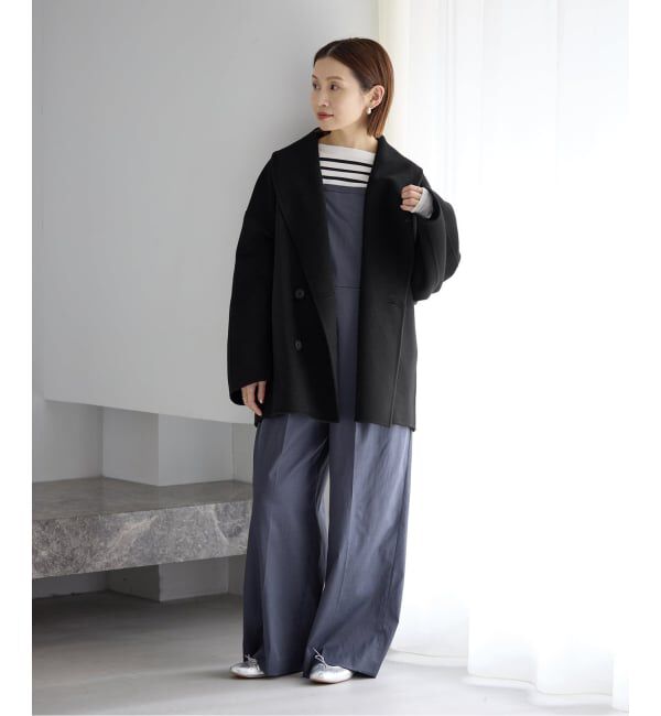 IENA「《追加3》Super160 ショールカラーハーフコート」|その他|