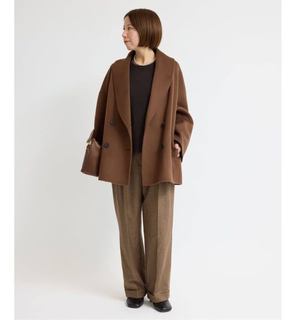 IENA「《追加3》Super160 ショールカラーハーフコート」|その他|