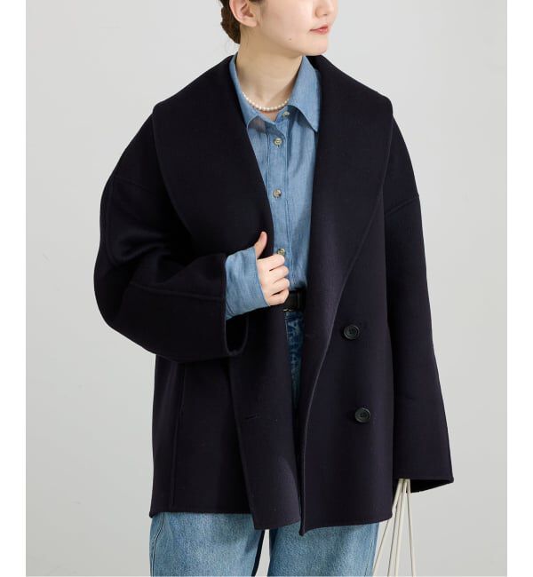 IENA「《追加3》Super160 ショールカラーハーフコート」|その他|