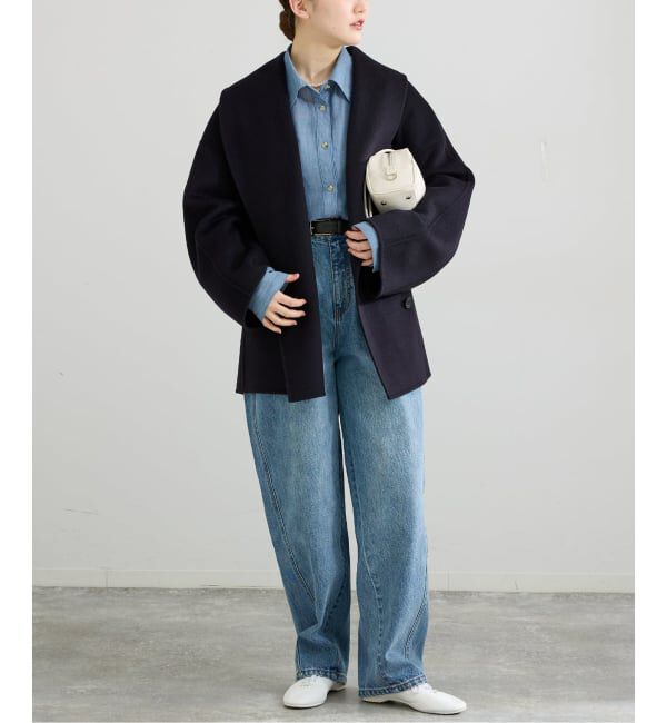 IENA「《追加3》Super160 ショールカラーハーフコート」|その他|