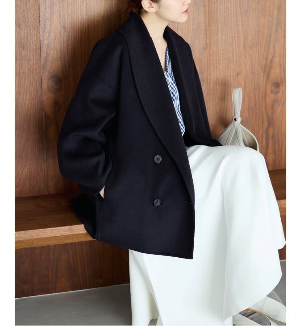 IENA「《追加3》Super160 ショールカラーハーフコート」|その他|