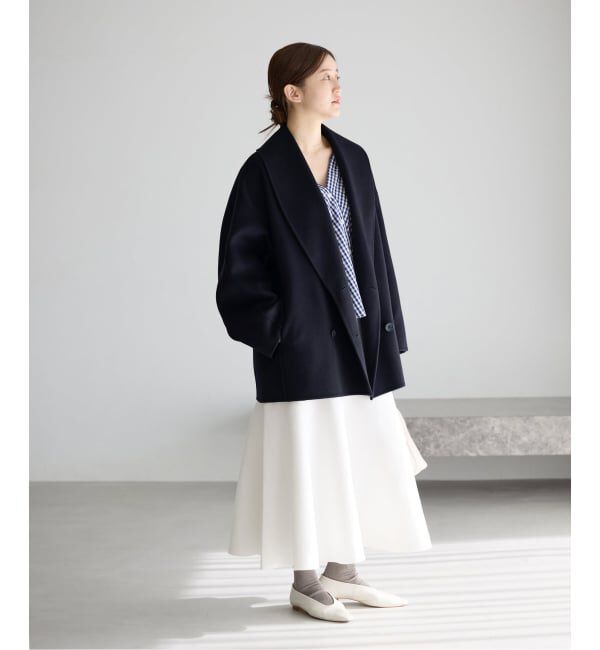 IENA「《追加3》Super160 ショールカラーハーフコート」|その他|