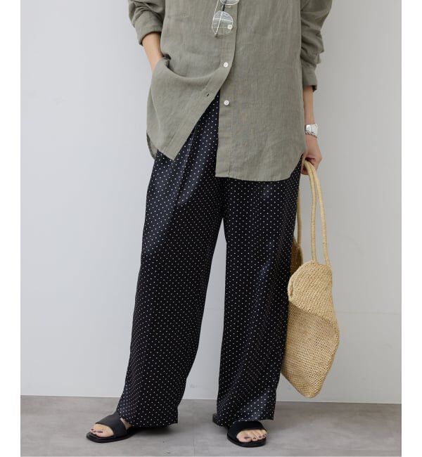 SLOBE IENA「《予約》ドットプリントサテンイージーパンツ」|その他|