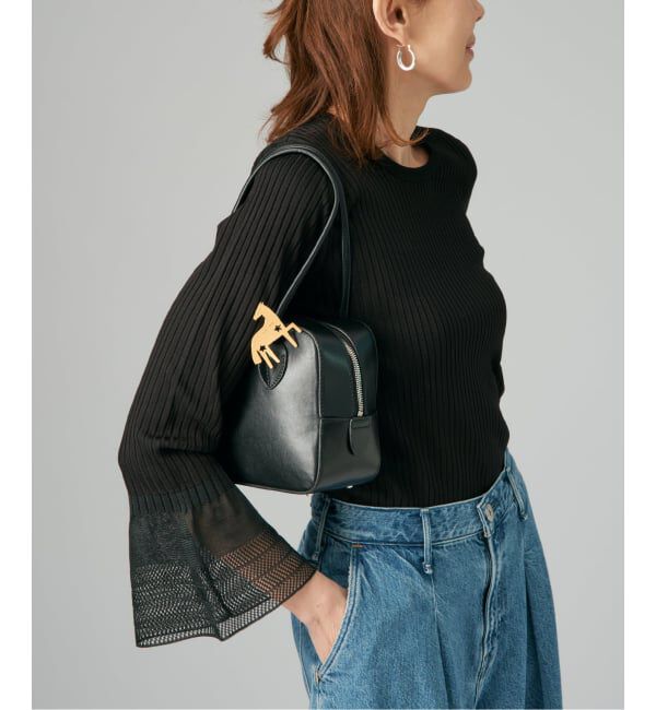 VERMEIL par iena「《予約》ベルスリーブリブプルオーバー」|ニット・セーター|ブラック