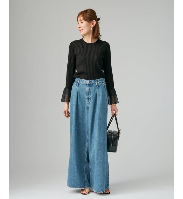 VERMEIL par iena「《予約》ベルスリーブリブプルオーバー」|ニット・セーター|