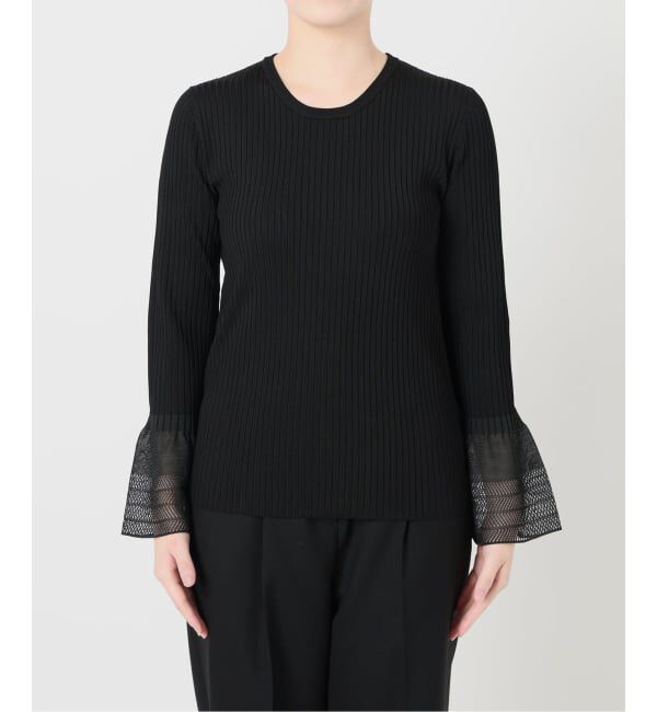 VERMEIL par iena「《予約》ベルスリーブリブプルオーバー」|ニット・セーター|