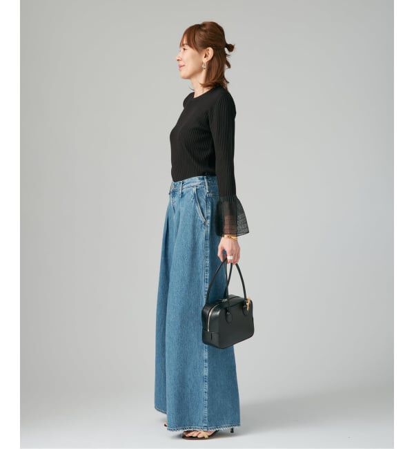 VERMEIL par iena「《予約》ベルスリーブリブプルオーバー」|ニット・セーター|