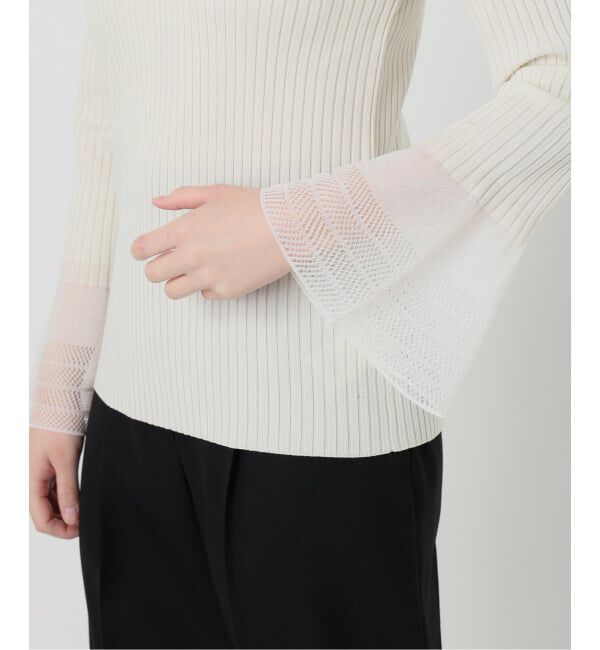 VERMEIL par iena「《予約》ベルスリーブリブプルオーバー」|ニット・セーター|