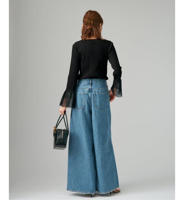 VERMEIL par iena「《予約》ベルスリーブリブプルオーバー」|ニット・セーター|