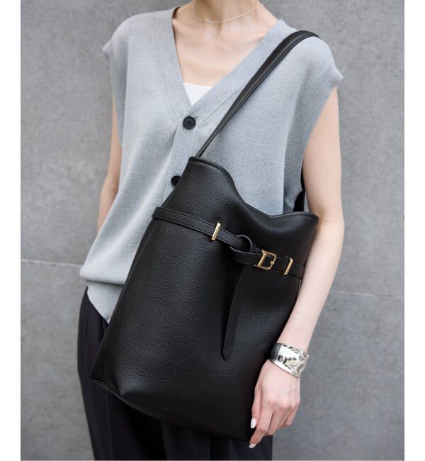 SLOBE IENA「《追加6予約》SLOBE ベルトスクエアトートバッグ」|ショルダー・メッセンジャー|