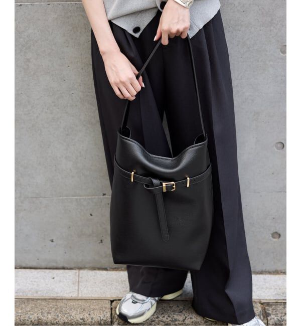 SLOBE IENA「《追加6予約》SLOBE ベルトスクエアトートバッグ」|ショルダー・メッセンジャー|