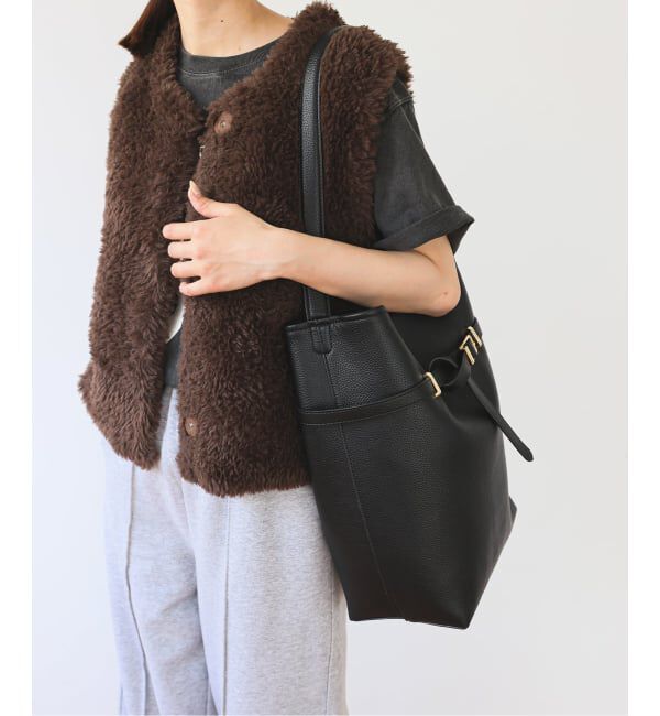 SLOBE IENA「《追加6予約》SLOBE ベルトスクエアトートバッグ」|ショルダー・メッセンジャー|