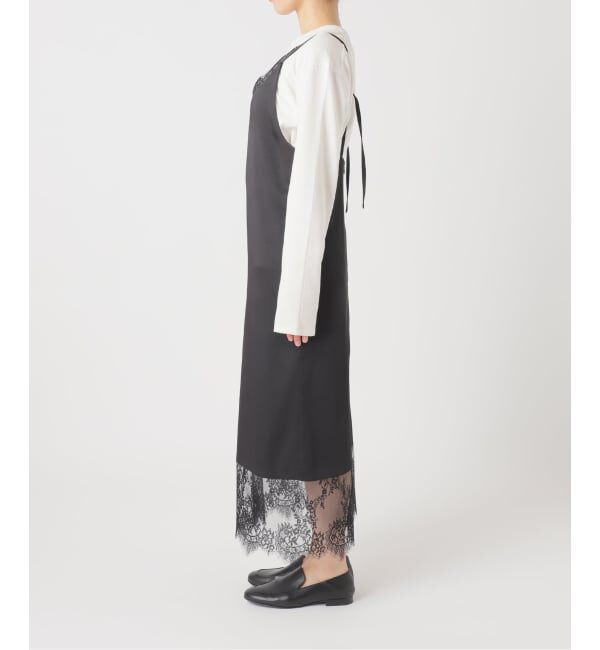 SLOBE IENA「《WEB限定/追加2予約》レースサテンワンピース」|ワンピース|