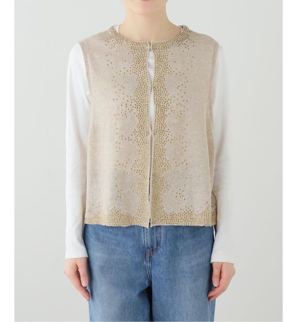 journal standard luxe「LC ビジューベスト」|ベスト・ジレ|ベージュ