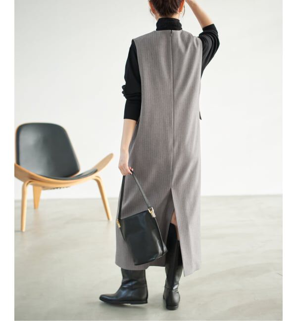 Spick and Span「《WEB限定 / 追加予約》ダブルクロスVネックワンピース」|ワンピース|