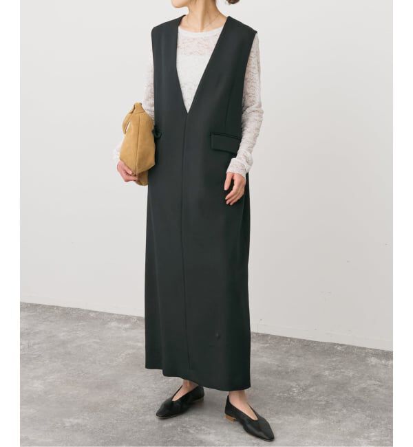 Spick and Span「《WEB限定 / 追加予約》ダブルクロスVネックワンピース」|ワンピース|