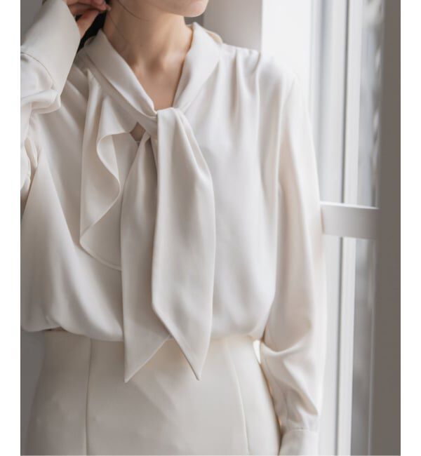 NOBLE「《WEB＆日本橋店限定・追加予約》ロイヤルサテンボウタイブラウス」|シャツ・ブラウス|