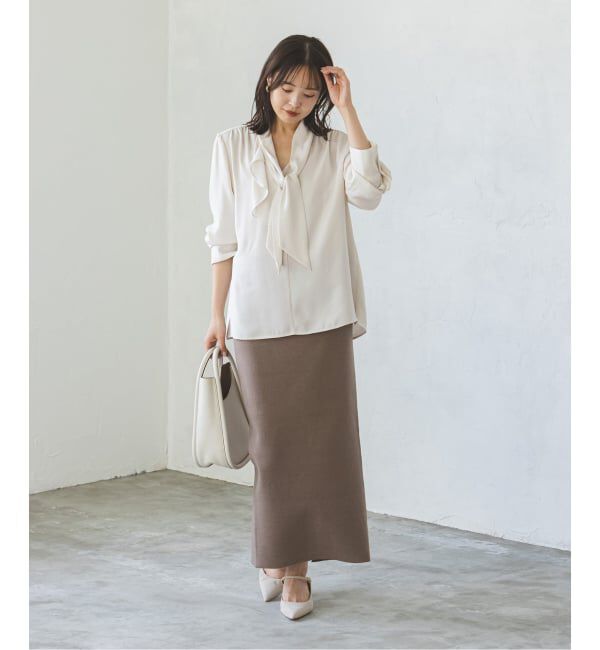 NOBLE「《WEB＆日本橋店限定・追加予約》ロイヤルサテンボウタイブラウス」|シャツ・ブラウス|