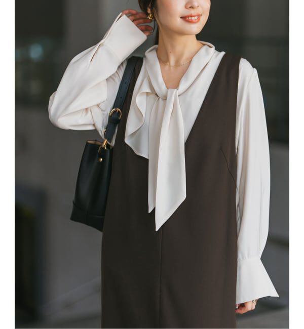 NOBLE「《WEB＆日本橋店限定・追加予約》ロイヤルサテンボウタイブラウス」|シャツ・ブラウス|