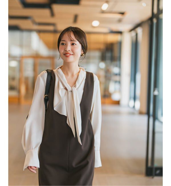 NOBLE「《WEB＆日本橋店限定・追加予約》ロイヤルサテンボウタイブラウス」|シャツ・ブラウス|