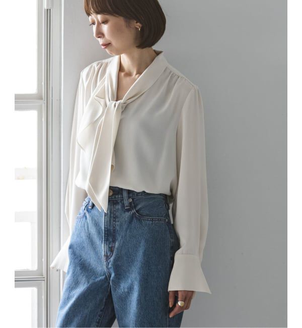 NOBLE「《WEB＆日本橋店限定・追加予約》ロイヤルサテンボウタイブラウス」|シャツ・ブラウス|
