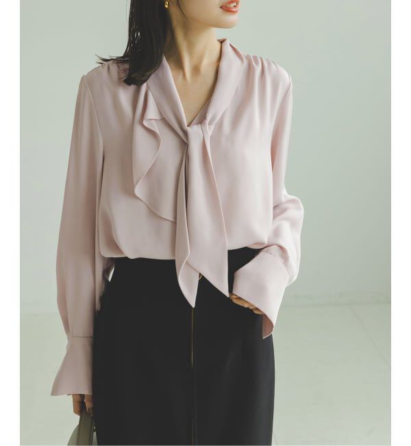 NOBLE「《WEB＆日本橋店限定・追加予約》ロイヤルサテンボウタイブラウス」|シャツ・ブラウス|