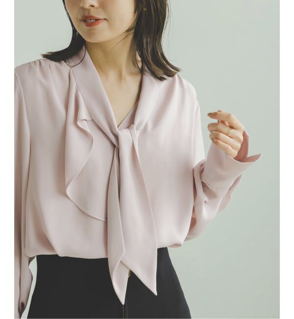 NOBLE「《WEB＆日本橋店限定・追加予約》ロイヤルサテンボウタイブラウス」|シャツ・ブラウス|