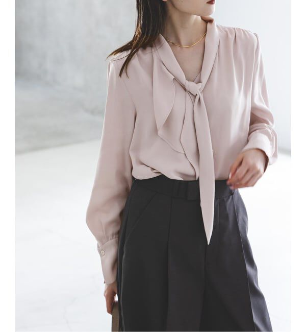 NOBLE「《WEB＆日本橋店限定・追加予約》ロイヤルサテンボウタイブラウス」|シャツ・ブラウス|