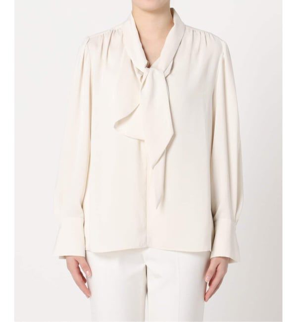 NOBLE「《WEB＆日本橋店限定・追加予約》ロイヤルサテンボウタイブラウス」|シャツ・ブラウス|