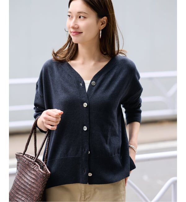 FRAMeWORK「≪予約≫ペーパーコットン Vカーディガン」|カーディガン|