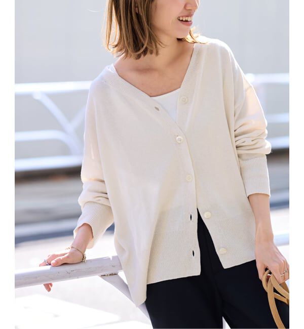 FRAMeWORK「≪予約≫ペーパーコットン Vカーディガン」|カーディガン|