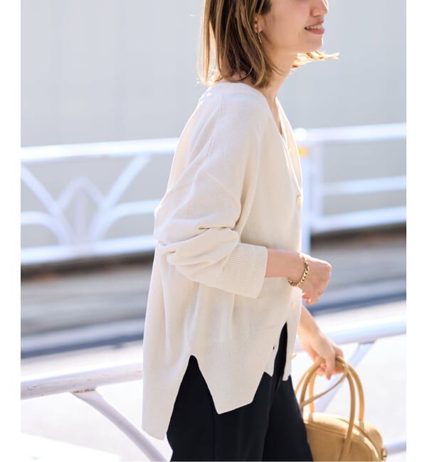 FRAMeWORK「≪予約≫ペーパーコットン Vカーディガン」|カーディガン|