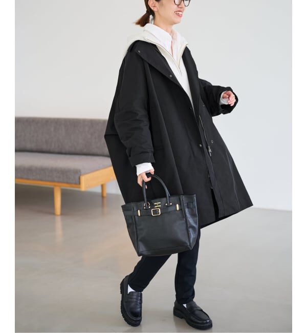 FRAMeWORK「≪追加予約≫撥水ポンチョトレンチコート 3」|その他|ブラック