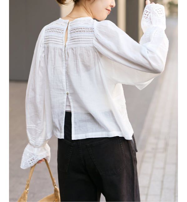 Spick and Span「《予約》ne Quittez pas / ヌキテパ 別注Pintuck & Lace Blouse*」|シャツ・ブラウス|