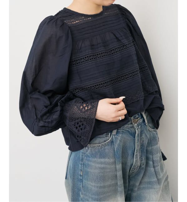 Spick and Span「《予約》ne Quittez pas / ヌキテパ 別注Pintuck & Lace Blouse*」|シャツ・ブラウス|