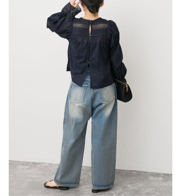 Spick and Span「《予約》ne Quittez pas / ヌキテパ 別注Pintuck & Lace Blouse*」|シャツ・ブラウス|